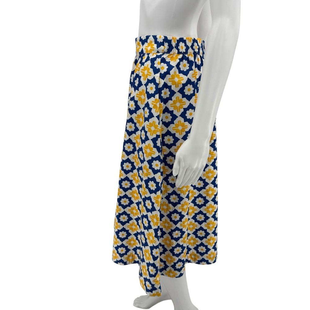 Boden Hattie Poplin Midi Skirt Surf the Web Geometric Stamp Cotton 10P - Picture 4 of 7